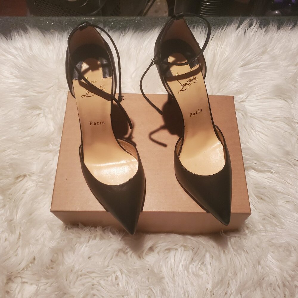 Christian Louboutin UPTOWN 100 NAPPA SHINY BK01/BLACK  (size 41)